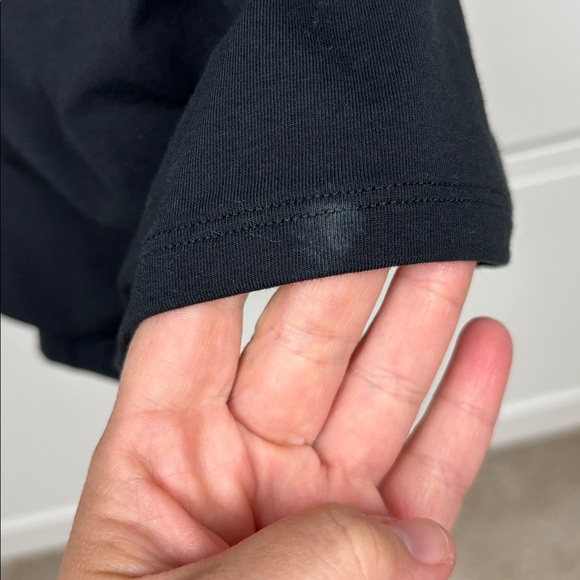 Anne Fontaine V Neck Black Pima Cotton Blend Lace Puff Sleeve Blouse - 44/US12 - Picture 8 of 11